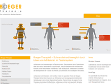 Tablet Screenshot of boeger-therapie.com